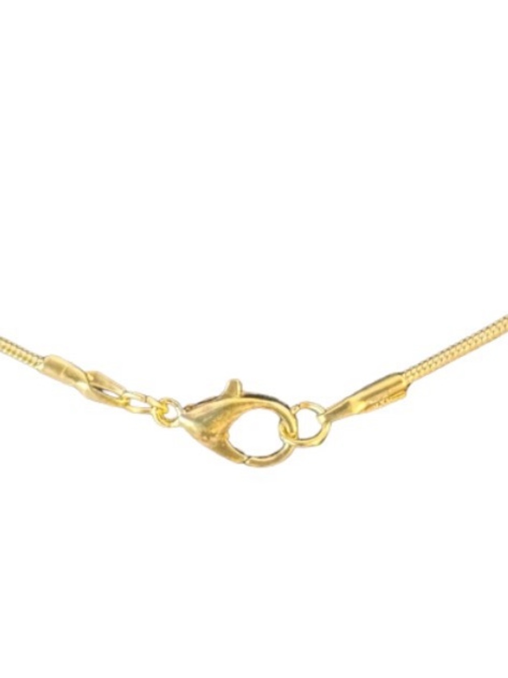 Handmade Gold and Blue Glass necklace - Picture 4 of 4